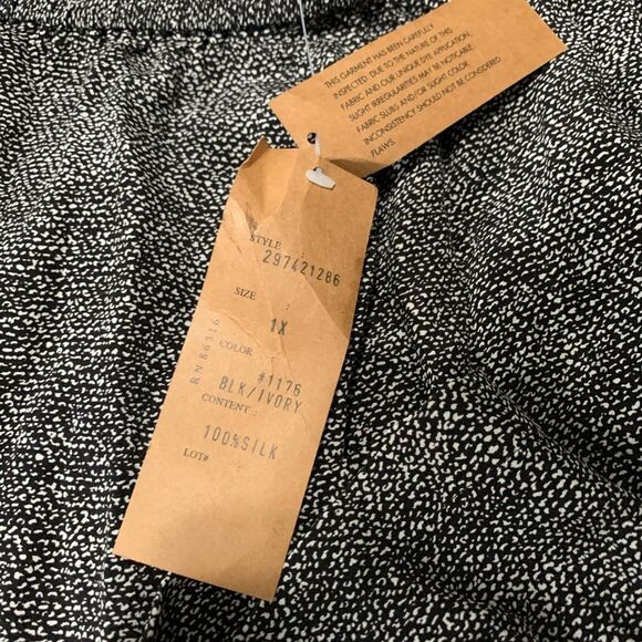 New Finity Naturals‎ Womens 100% Silk Long Black Skirt Size 1X - Picture 3 of 6